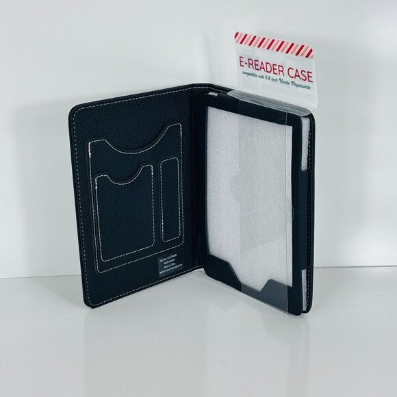 E-Reader Case Compatible With 6.8" Kindle Paperwhite Black Faux Leather By Vivit - Picture 3 of 3